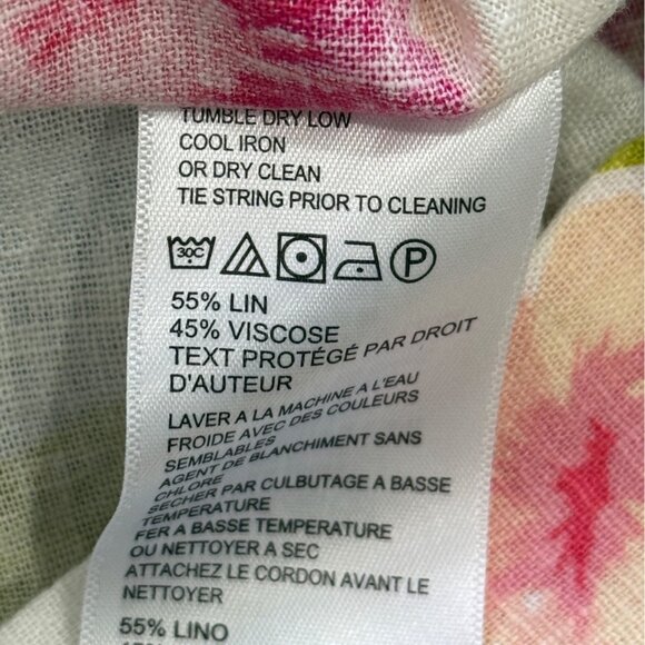 Tommy Bahama Lava Actually Linen-Blend Halter Dress Tropical Sundress Size M - Picture 8 of 9